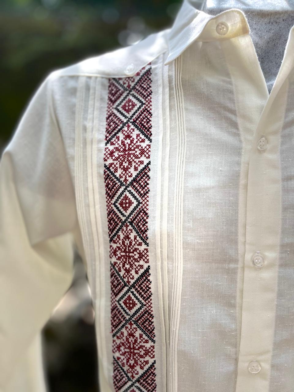 Guayabera Fina Punto de Cruz