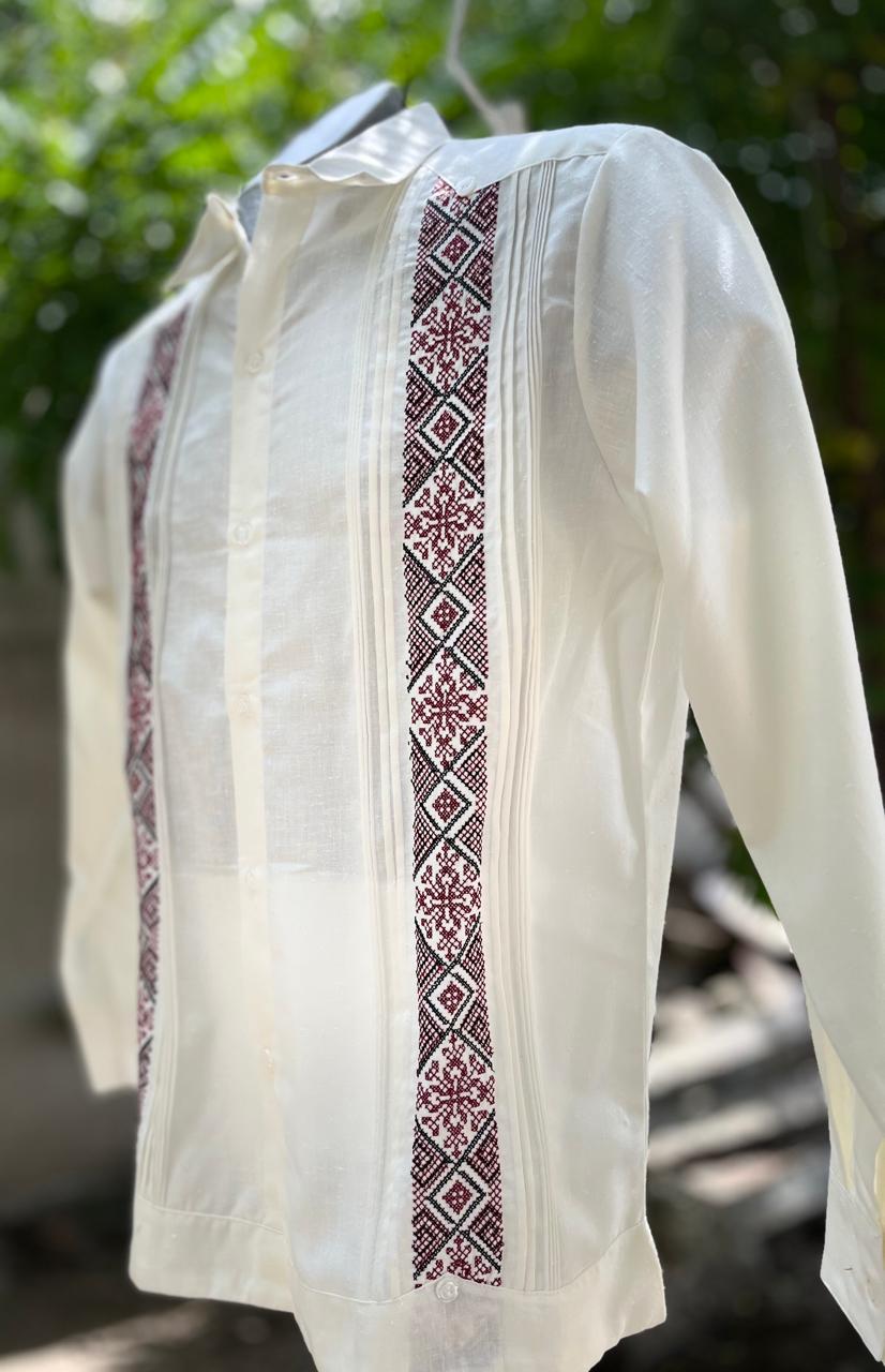 Guayabera Fina Punto de Cruz