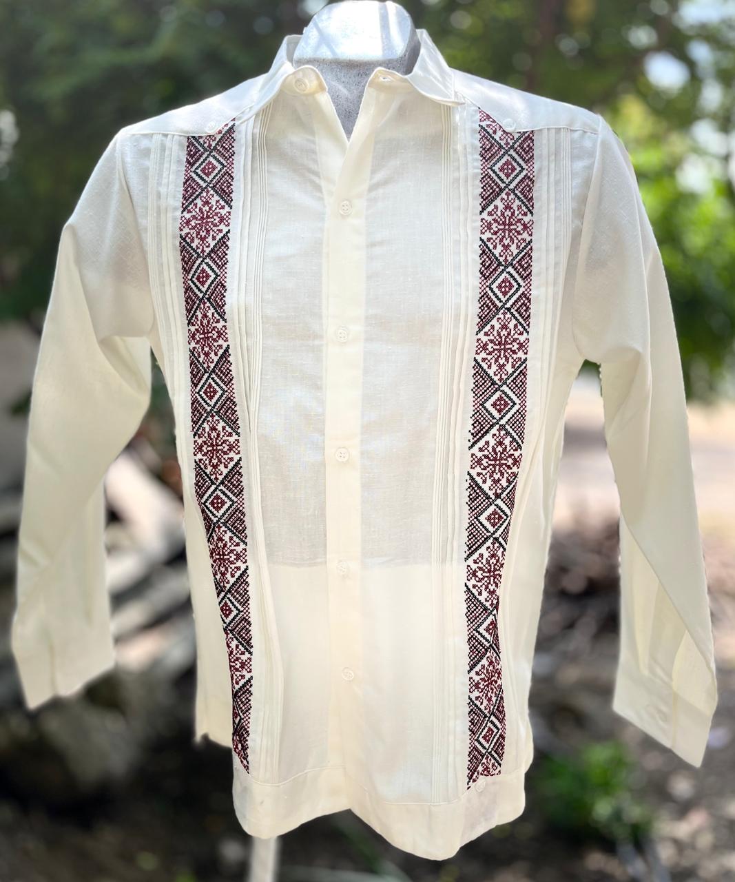 Guayabera Fina Punto de Cruz