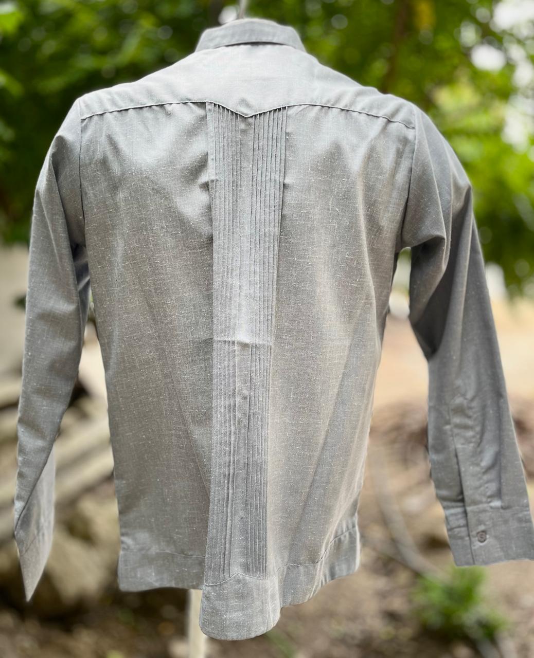 Guayabera Versátil Gris Jaspeado