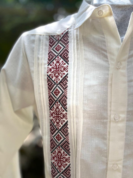 Guayabera Fina Punto de Cruz